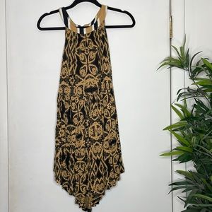 Free people halter neckline printed flowy shirt